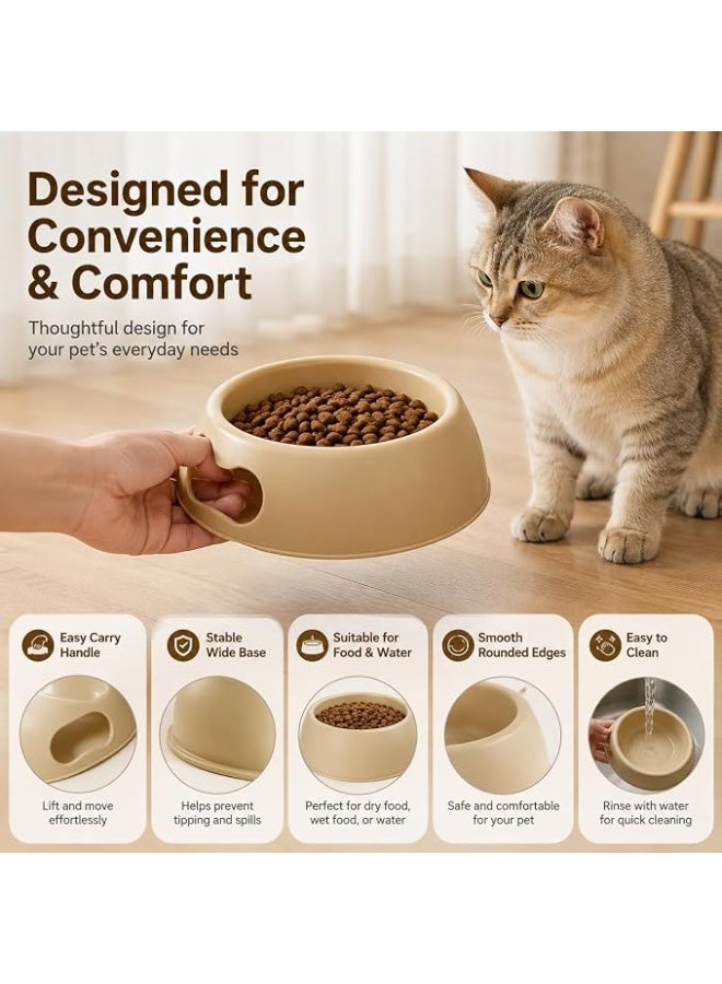 This food-grade plastic pet feeding bowl is suitable for cats and dogs. It's a non-slip, lightweight, and easy-to-clean water bowl with a durable, round design for indoor use, ideal for puppies, kittens, and small pets. - Image 5
