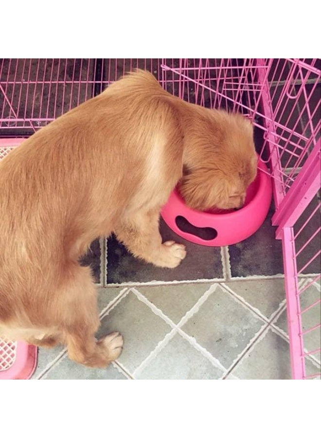 This food-grade plastic pet feeding bowl is suitable for cats and dogs. It's a non-slip, lightweight, and easy-to-clean water bowl with a durable, round design for indoor use, ideal for puppies, kittens, and small pets. - Image 3