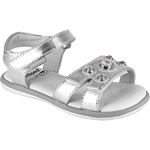 pediped Flex Wren Sandal (Toddler/Little Kid),Silver,23 EU (7 E US Toddler) - Image 1