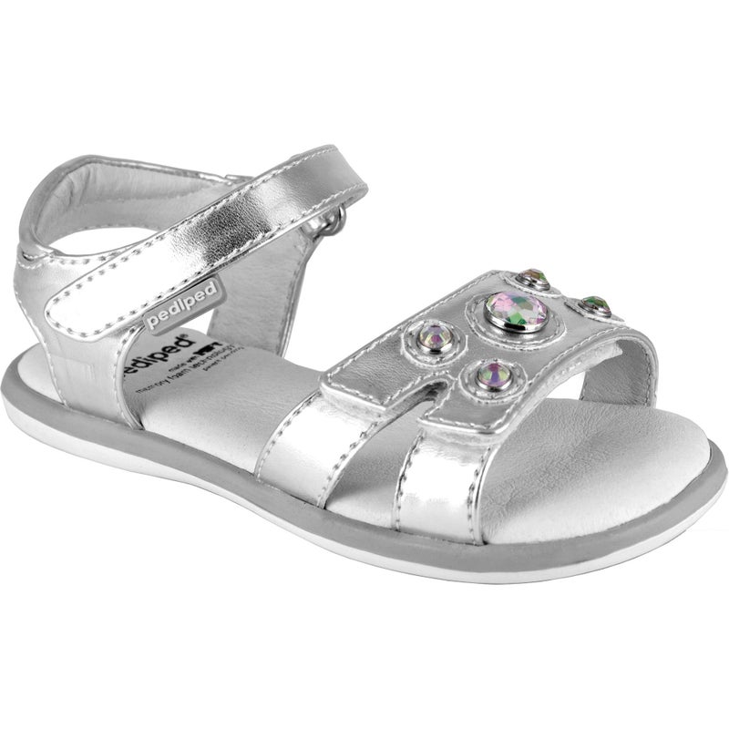 pediped Flex Wren Sandal (Toddler/Little Kid),Silver,23 EU (7 E US Toddler) - Image 5