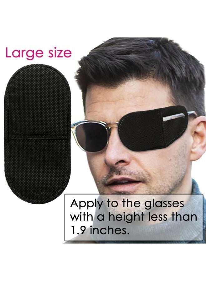 VEEJION Eye Patches for Adults Kids 12 Piece Patch Glasses Treat Lazy Amblyopia Strabismus Left or Right Eyes (Black) - Image 3