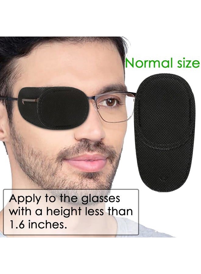 VEEJION Eye Patches for Adults Kids 12 Piece Patch Glasses Treat Lazy Amblyopia Strabismus Left or Right Eyes (Black) - Image 2