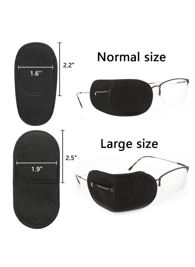 VEEJION Eye Patches for Adults Kids 12 Piece Patch Glasses Treat Lazy Amblyopia Strabismus Left or Right Eyes (Black) - Image 4