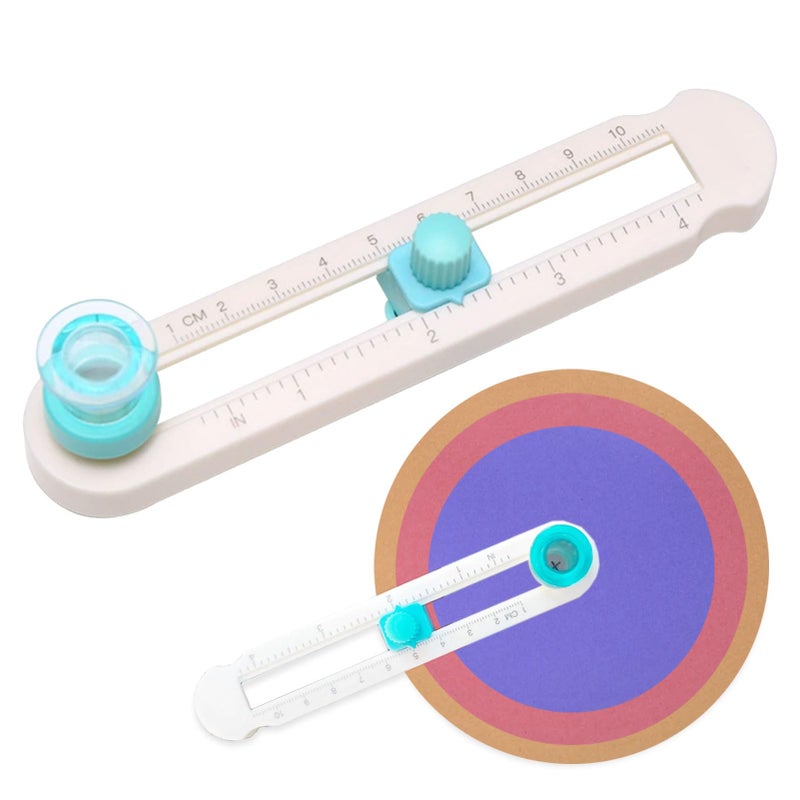 hinbkenla Circle Cutters For Crafts,Diy Circle Cutter,Circle Paper Cutter,Adjustable Any Size 2-20cm Come With Bottom Blade Guard, Easy Operation And Smooth Cutting - Image 1
