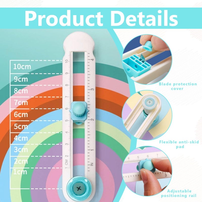 hinbkenla Circle Cutters For Crafts,Diy Circle Cutter,Circle Paper Cutter,Adjustable Any Size 2-20cm Come With Bottom Blade Guard, Easy Operation And Smooth Cutting - Image 3