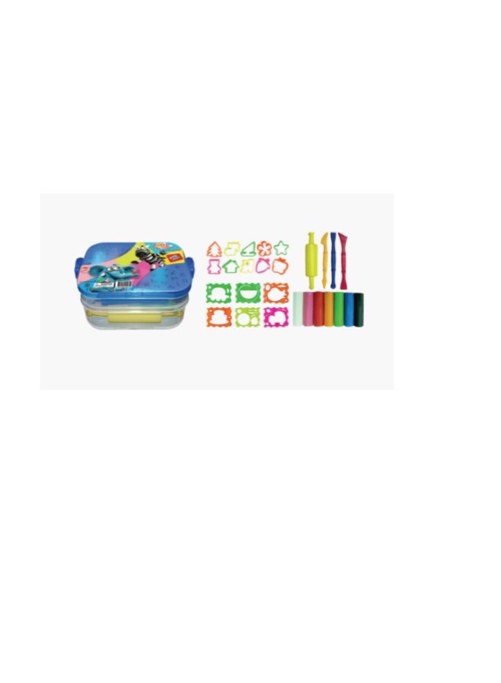 Kiddy Clay Modelling Clay 550gm 7Color + 7 Mould, KC-PX-550-7+7SM