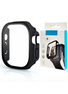 Generic For Iwatch Ultra Protective Case Tempered Film One-piece S8 Protective Case Apple Watch Ultra Protective Case-Color:Black (with Packaging)-Exterior Dimension:49mm  - Image 2