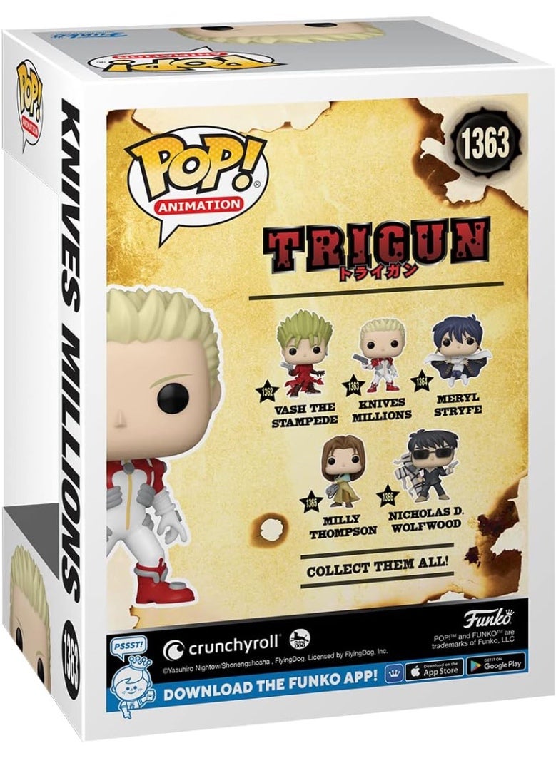 Funko Pop! Animation: Trigun - Knives - Collectable Vinyl Figure - Gift Idea - Toys for Kids & Adults - Anime Fans - Model Figure for Collectors and Display - Image 3