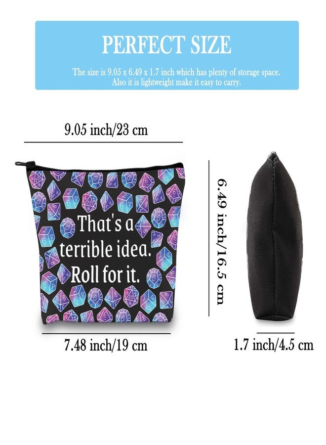GJTIM Role Playing Games Gift Roll For It DandD Dice Storage Accessories Bag Gift For RPG DandD Game Players (Roll for It Bag) - Image 2