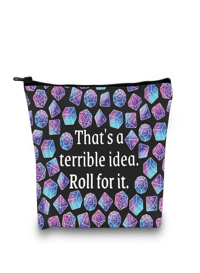 GJTIM Role Playing Games Gift Roll For It DandD Dice Storage Accessories Bag Gift For RPG DandD Game Players (Roll for It Bag) - Image 1