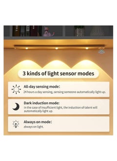 Y&D Under Cabinet Wireless Lights, LED Motion Sensor Light Indoor,Under Counter Closet Lights with 3 Modes,USB Rechargeable Cat's Eye Hill Corrugated for Wardrobe Kitchen (White)  - Image 3