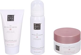 RITUALS Gift Set for Women from The Ritual of Sakura with Shower Foam Body Cream Body Scrub with Rice Milk Cherry Blossom Trial Set - Image 2