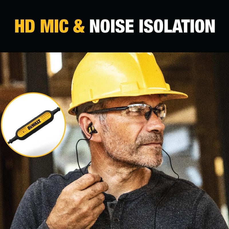 DEWALT Heavy Duty Jobsite USB C Headphones for iPad/iPhone 17/16/15 Pro Max, Corded Type C Earphones USBC Ear Buds Wired w/Microphone Volume Control Module, Compatible w/MacBook Samsung S23 Ultra - Image 3