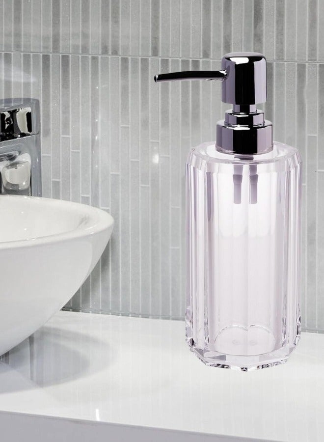 Acrylic Soap Dispenser for Bathroom or Kitchen - Soap and Lotion Dispenser, Hand Sanitizer Bottle and Pressure Pump for Shampoo, Conditioner, Shower Gel and Cosmetics (180ml - Clear)Anti Break - Image 2