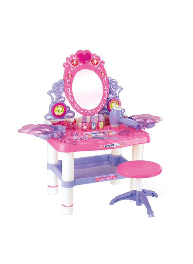 XIANGYU Makeup Vanity Table Set Toys Funny Pretend Play Toy With Flashing Lights and Music - Image 1