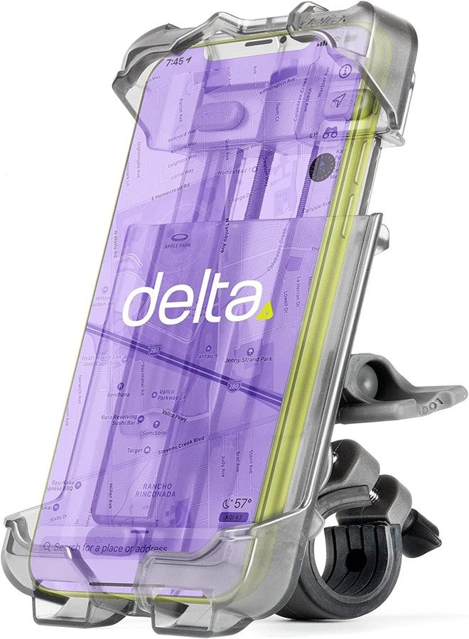 Delta Premium Bike Phone Mount Cycle - Bicycle Smartphone Holder Adjusts to Any Handlebar & Fits Any Phone or iPhones - Easily Accessible On The Go - Hands-Free Access - Image 1