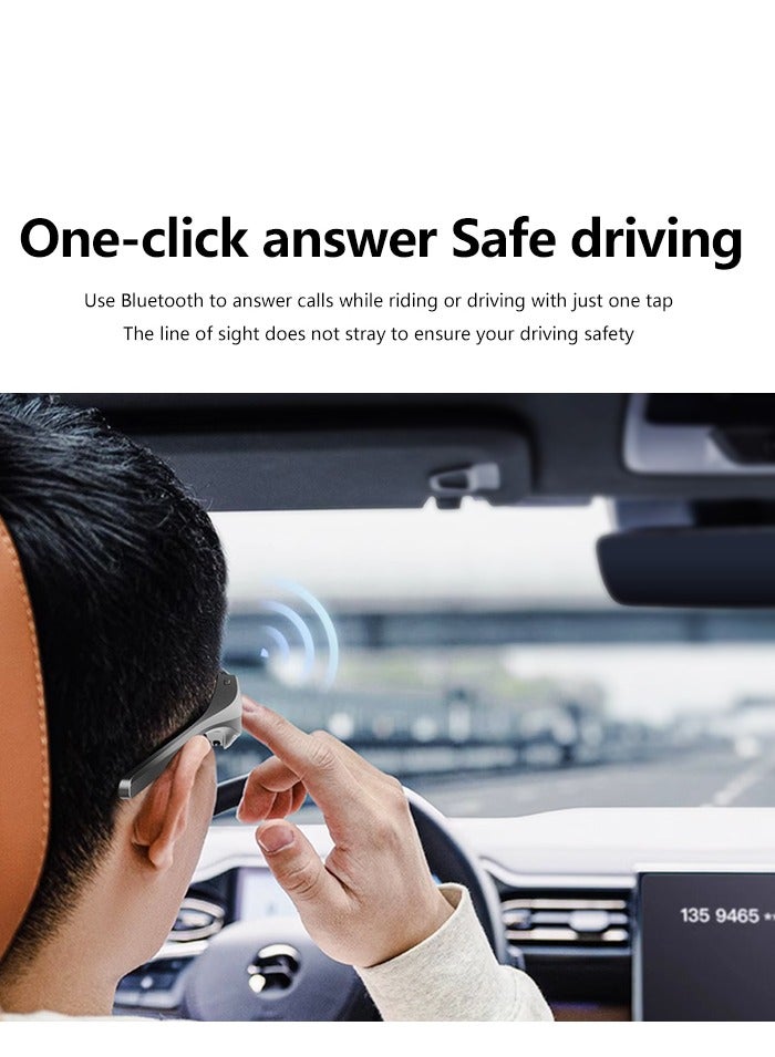 جولف لينك نظارات شمسية رياضية ذكية كبيرة الحجم YJ006 مزودة بتقنية البلوتوث ومزودة بإطار ذهبي ملون ومضادة للأشعة فوق البنفسجية 400 مناسبة لركوب الدراجات للجنسين - Image 5