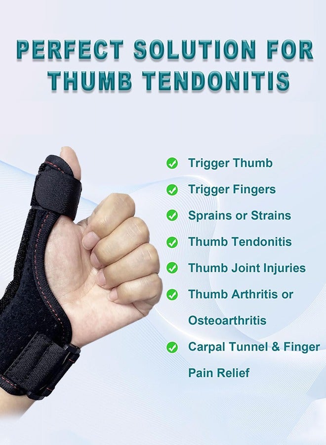 Thumb Splint with Wrist Support Brace-Thumb Brace for Carpal Tunnel or Tendonitis Pain Relief,Wrist Brace Fits Both Left and Right Hands - Image 2
