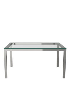 RIGID Stainless Steel Coffee Table with Glass Top  44.5x90x60cm  - Image 3