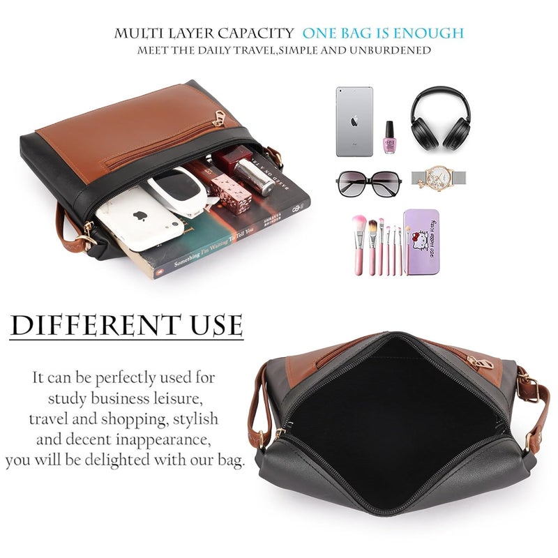 Daniel Clark حقيبة كتف عصرية متعددة الجيوب بسحاب | حقيبة سفر جانبية | حقيبة سلاينغ | حقيبة مراسلة مع حزام قابل للتعديل (23 × 17.7 × 5 سم) - Image 4