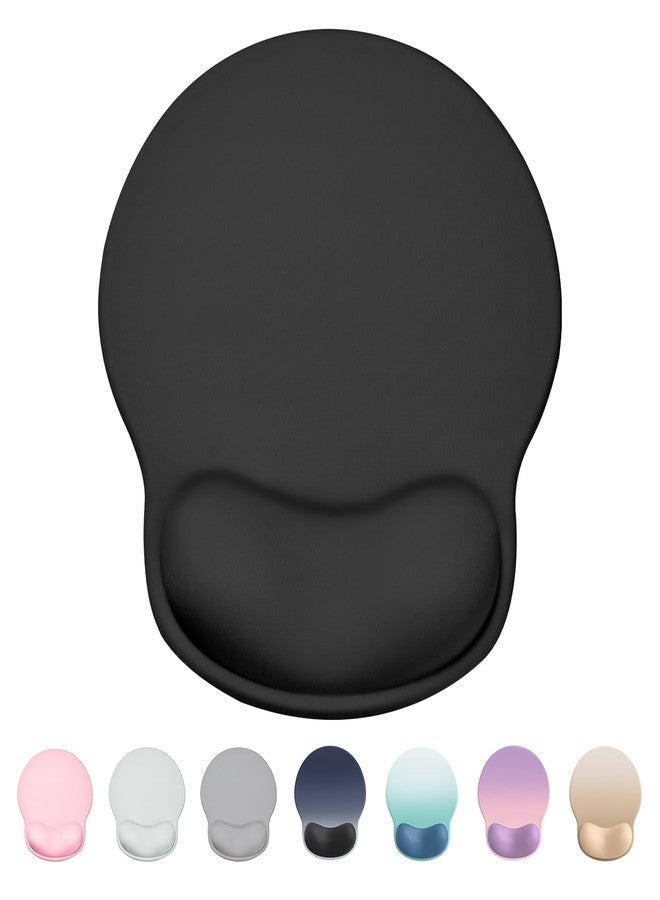 Laborio Ergonomic Mouse Pad with Wrist Rest, Large Mousepad(10.6'' x 9''), Wrist Support Mouse Mat with Non-Slip Base, Pain Relief for Laptop & Computer (Black) - Image 1