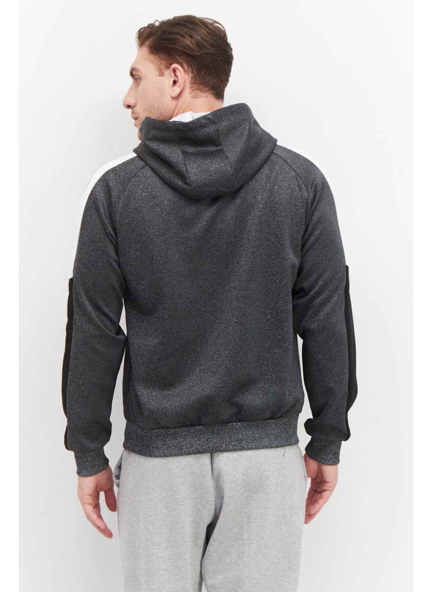 Cultura New York Men Sportswear Fit Full Zip Hoodie, Grey  - Image 3