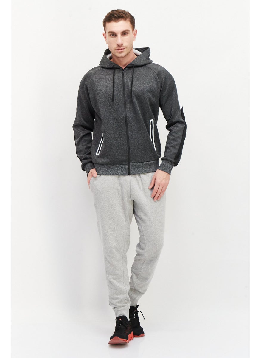 Cultura New York Men Sportswear Fit Full Zip Hoodie, Grey  - Image 4