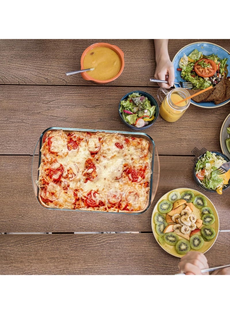 Glass Baking Dish Size 1.6L for Cooking, Baking and Roasting, Square Casserole Dish, Baking Tray is 100% Borosilicate Glass, BPA Free, Microwave and Dishwasher Safe loaf tray, Oven Tray - Image 5