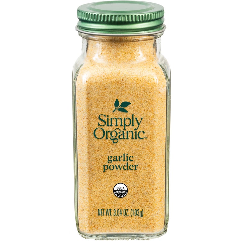 Simply Organic Garlic Powder, 3.64-Ounce Jar, Pure A-Grade Organic Garlic, Dried & Ground, Kosher, No ETO, Non GMO - Image 1