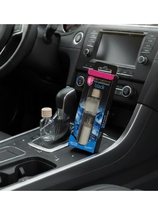 Black Car Air Freshener Long Lasting Diffuser with Extra Refill - Image 2