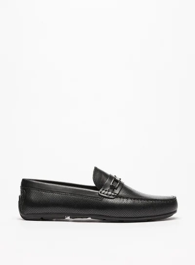 LBL by Shoexpress Mens Perforated Slip-On Loafers with Metallic Accent