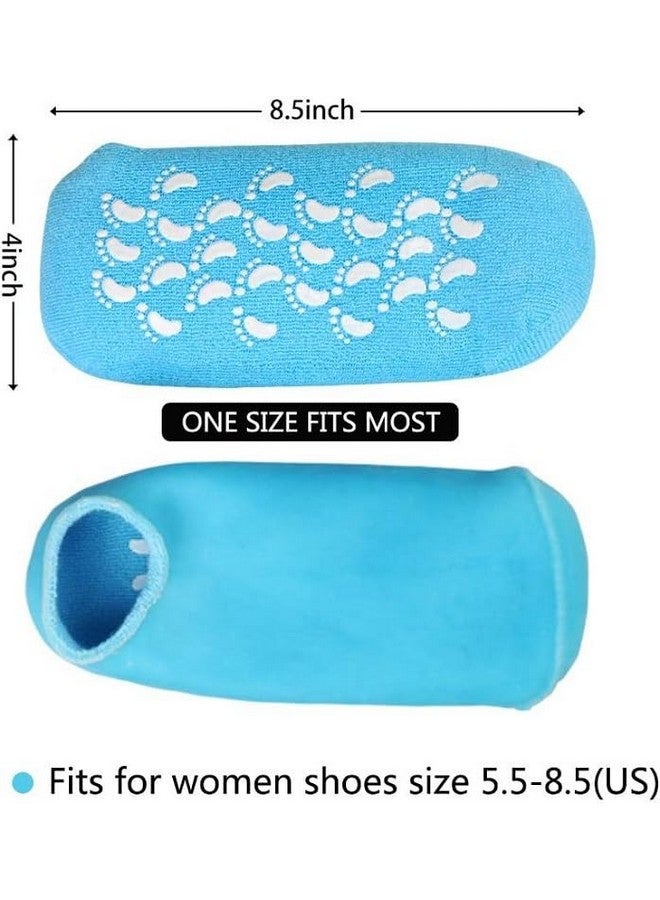 MOBDESK 1-Pair Silicone Gel Socks for Women - Moisturizing Spa Socks for Cracked Heels and Ankle Pain Relief Foot Care Socks kit Infused with Natural Oils and Vitamin E, Waterproof & Reusable products - Image 3