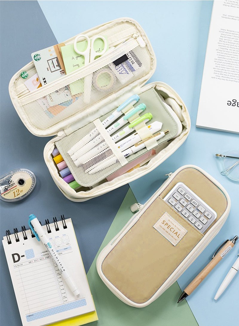 Extra Large Capacity Pencil Case ,Holds 90 Pens, Fits 20cm Ruler, 3cm-5cm Height Adjustable , Multi-functional Storage - Image 1