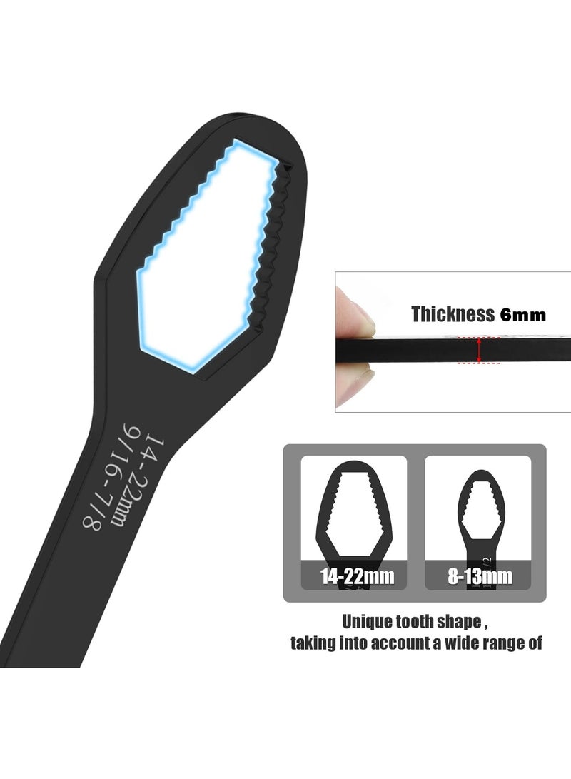 2Pcs Universal Wrench Set, Double-Ended Spanner,Portable Repair Hand Tool for Car Bicycle Motorcycle Home Repair (6-25mm) - Image 5