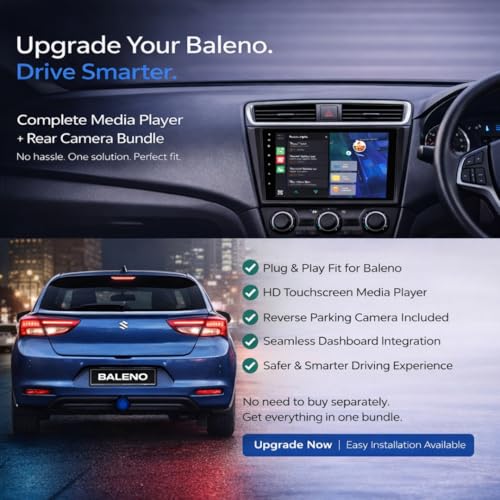 Modorwy Maruti Baleno 2022 Original QLED 9” Zlink Car Android Stereo | OS 13 | 4GB+32GB | Display Support Car Play & Android Auto | incl. AHD Rear Camera & Frame- 1 Year Warranty - Image 3