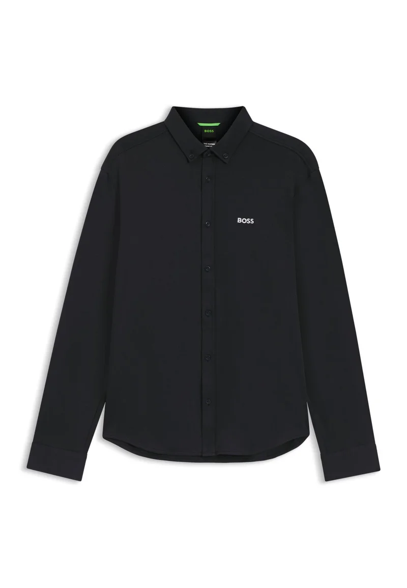 BOSS Black Wrinkle-resistant shirt in cotton jersey with natural stretch for Men | Best Price UAE