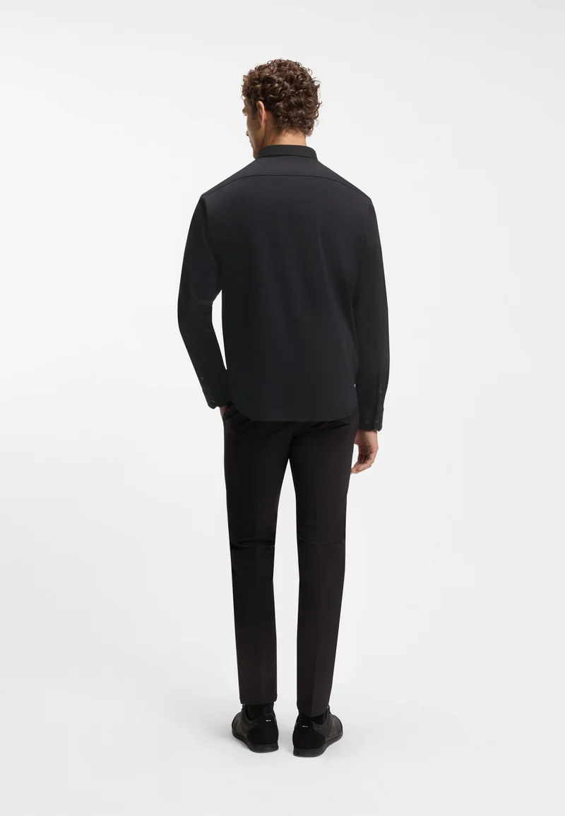 BOSS Wrinkle-resistant shirt in cotton jersey with natural stretch