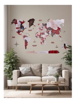 Enjoy The Wood Wooden World Map - Urban Edition: Luxury Handcrafted Wall Art Map for Modern Home Decor and Stylish Interior Design  - Image 1