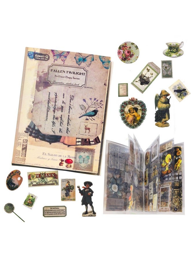 FunBlast Sticker Book Set - 20 Sheets/150+ Paper Magazine Sticker Booklet, Decoration Stickers Book, Stickers for Project, American Style Stickers, Journals, Scrapbooking (A) - Image 1