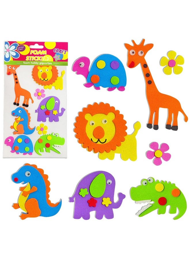 فنبلاست ملصقات إسفنجية من فن بلاست - ملصقات منفوخة ذاتية اللصق ثلاثية الأبعاد للأطفال، ملصقات بطابع كرتوني للأعمال الفنية والحرفية، وحجز القصاصات، والديكور، ومشاريع الأطفال (متعددة الألوان) (حيوان-أسد) - Image 1
