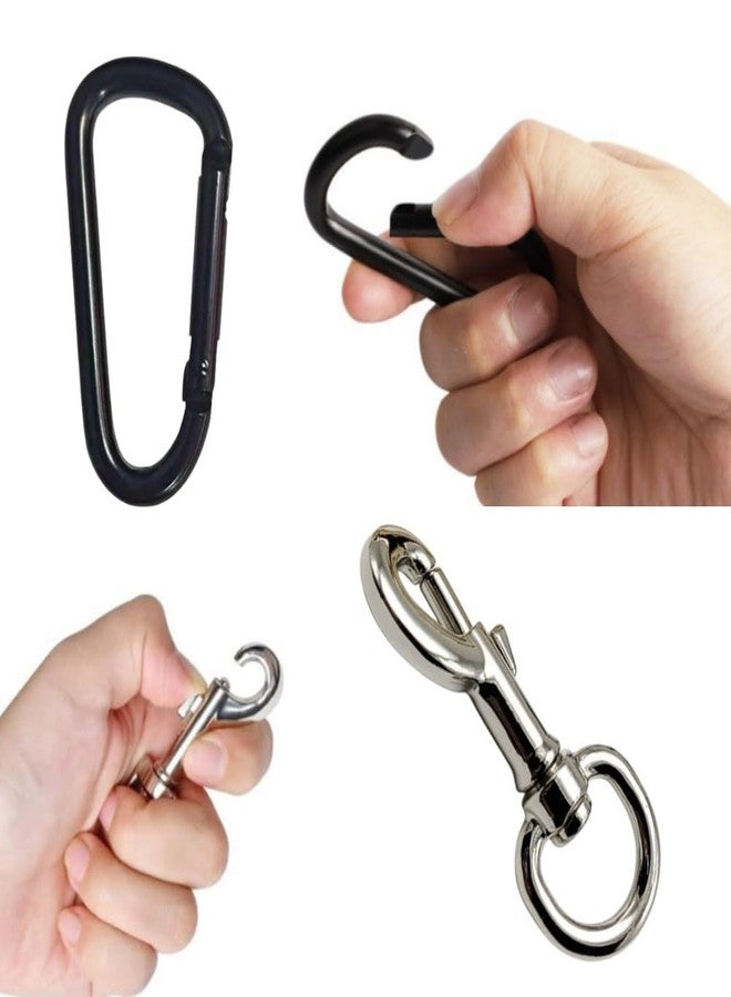 HNOYGNU Dog Leash Metal Shock Absorbing Spring Buckle Sun Shade Spring Heavy Duty Steel Tent Rope Fixed Buckle Tensioner for Outdoor Camping Dog Training,Swing - Image 3