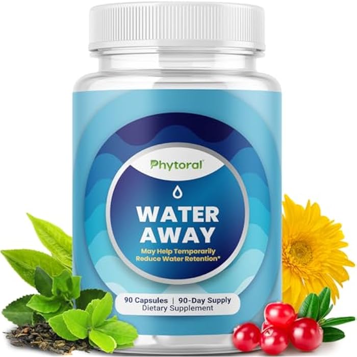 Phytoral Water Retention Pills for Women & Men - Herbal Diuretic Supplements - Fluid Retention Supplement with Dandelion Leaf Extract & Green Tea for Bloating Relief - Pills for Leg & Feet Swelling - 90 Count - Image 1