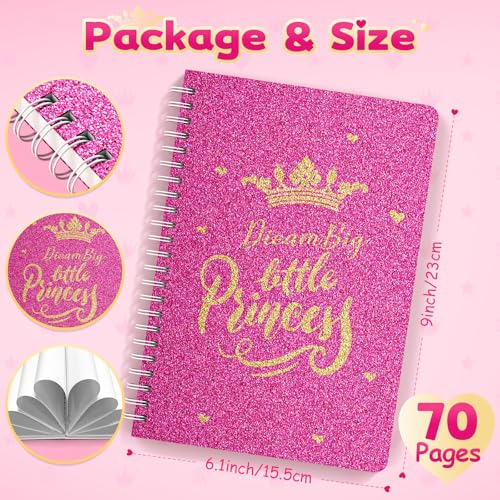 ADUSRIZ Princess DIY Journal Kit for Girls Gift for 8-12, 50 Pcs Scrapbook & Diary Supplies Set, Journaling Art Crafts Kit with Storage Case, Birthday Gifts for Teen Girls Craft Sets. - Image 5