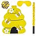 Lewtemi 14 x 29 x 122 Mexican Piata Party Decorations with Stick Blindfold and Confetti Suitable for Party Decorations Centerpiece Photo Prop Birthday Funny Anniversary Gift IdeasHoneycomb - Image 2