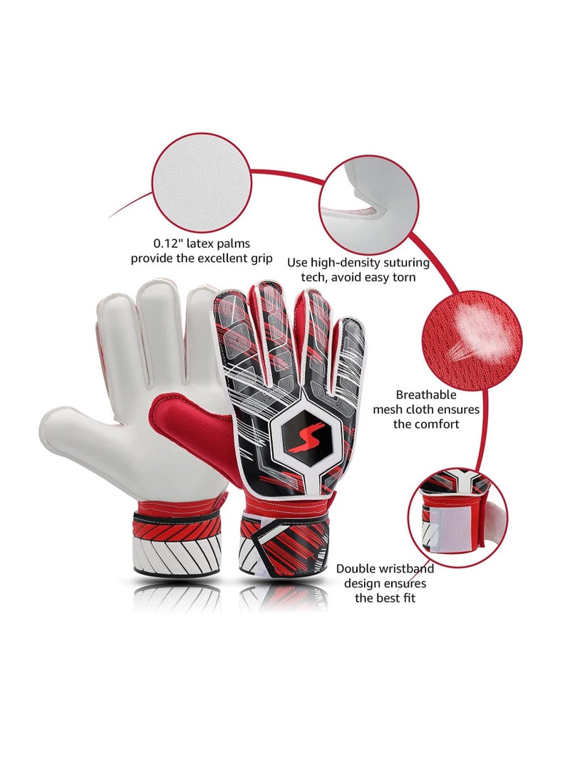 Furtey Non Slip Wear Resistant Goalie Gloves Professional Goalkeeping Gloves with Strong Grip  Are Suitable For Children And Teenagers Football Training - Image 2
