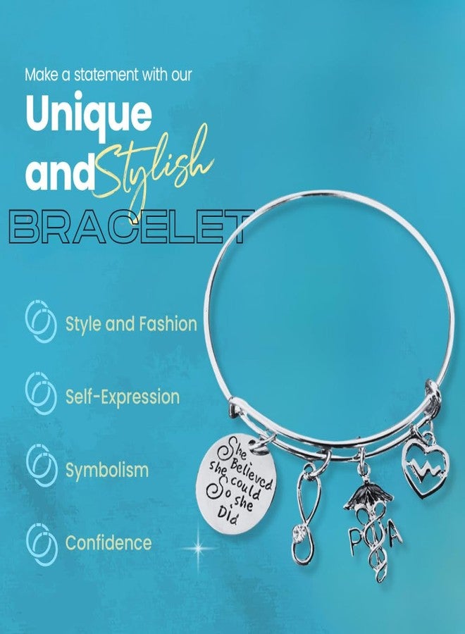 Infinity Collection Physician Assistant Bracelet, Physician Assistant Charm Bracelet, PA Bangle- Physicians Assistant Gifts - Image 2