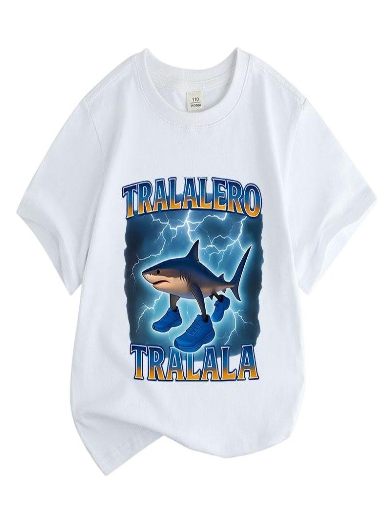 tung tung tung Unisex Short Sleeve Stylish Top TShirt cotton Tee for Boys Girls Kid Children - Image 1