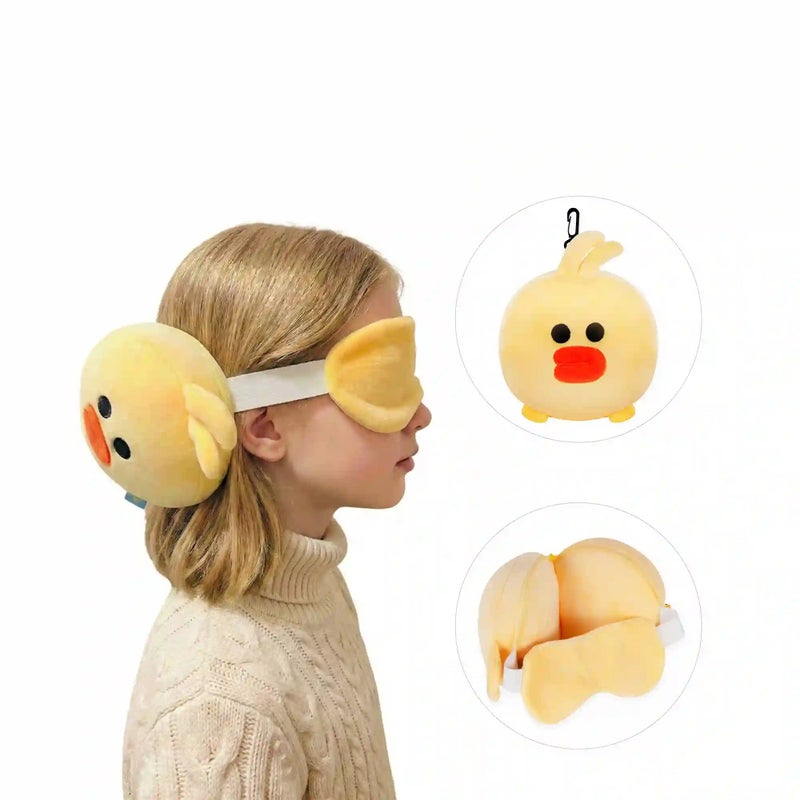 VEA Kids Duck Pillow with Eye Mask (Yellow) - Image 1