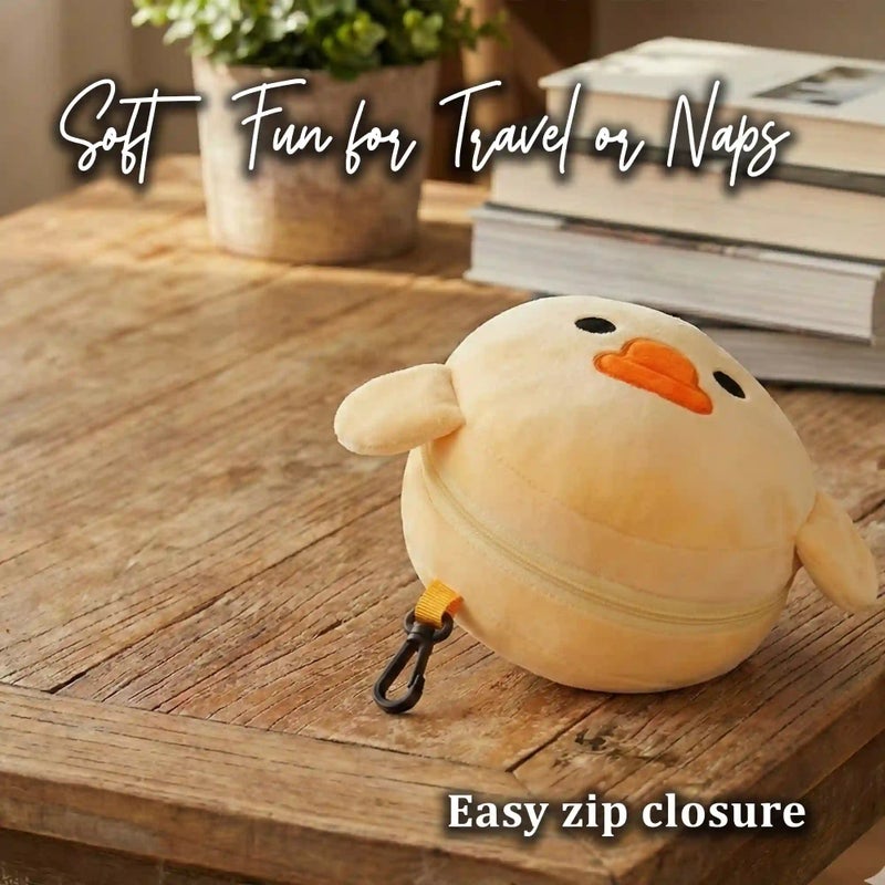 VEA Kids Duck Pillow with Eye Mask (Yellow) - Image 3