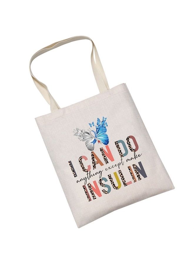 LEVLO Funny Diabetes Awareness Cosmetic Make Up Bag Diabetic Gift I Can Do Anything Except Make Insulin Makeup Zipper Pouch Bag (Make Insulin Tote)  - Image 1